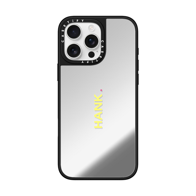 CASETiFY iPhone 16 Pro Max ケース Silver on Black ミラーケース MagSafe対応 Custom Case - Hank.