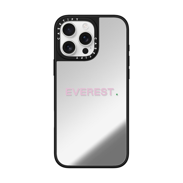 CASETiFY iPhone 16 Pro Max ケース Silver on Black ミラーケース MagSafe対応 Custom Case - Everest.