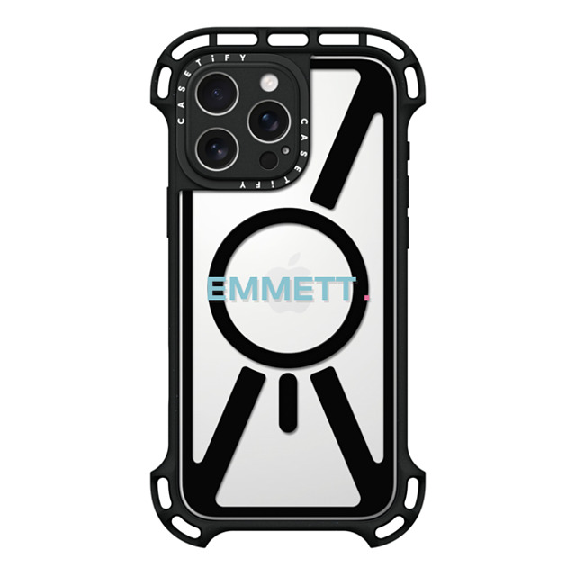 CASETiFY iPhone 16 Pro Max ケース ブラック ウルトラ バウンスケース MagSafe対応 Custom Case - Emmett.