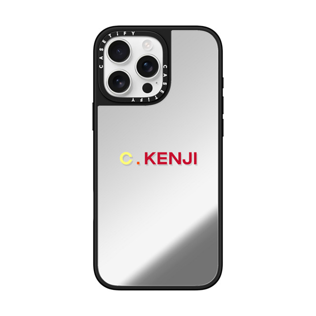 CASETiFY iPhone 16 Pro Max ケース Silver on Black ミラーケース MagSafe対応 Custom Case - c. Kenji