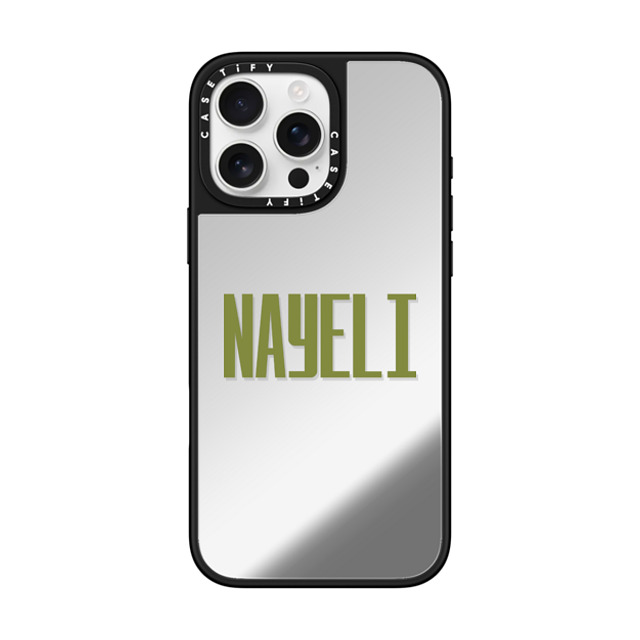 CASETiFY iPhone 16 Pro Max ケース Silver on Black ミラーケース MagSafe対応 Custom Case - Nayeli