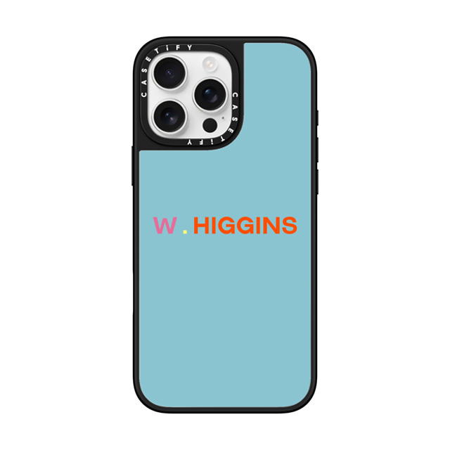 CASETiFY iPhone 16 Pro Max ケース Silver on Black ミラーケース MagSafe対応 Custom Case - w. Higgins