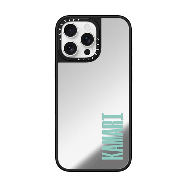 CASETiFY iPhone 16 Pro Max ケース Silver on Black ミラーケース MagSafe対応 Custom Case - Kamari