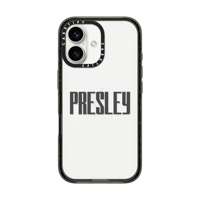 CASETiFY iPhone 16 ケース ブラック インパクトケース Custom Case - Presley