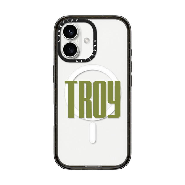 CASETiFY iPhone 16 ケース ブラック インパクトケース MagSafe対応 Custom Case - Troy