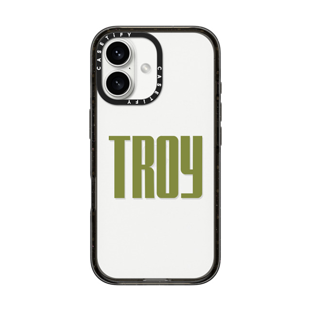 CASETiFY iPhone 16 ケース ブラック インパクトケース Custom Case - Troy