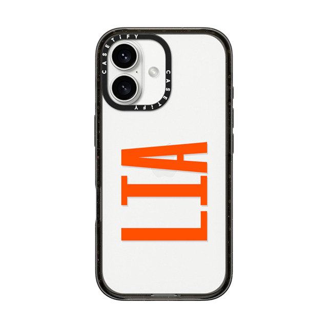 CASETiFY iPhone 16 ケース ブラック インパクトケース Custom Case - Lia