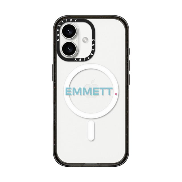 CASETiFY iPhone 16 ケース ブラック インパクトケース MagSafe対応 Custom Case - Emmett.