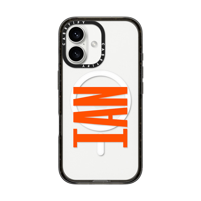 CASETiFY iPhone 16 ケース ブラック インパクトケース MagSafe対応 Custom Case - Ian