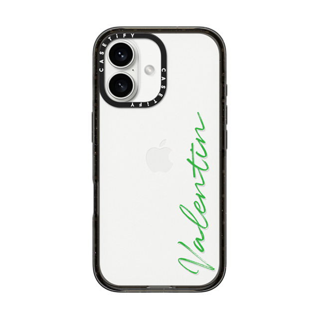 CASETiFY iPhone 16 ケース ブラック インパクトケース Custom Case - Valentin