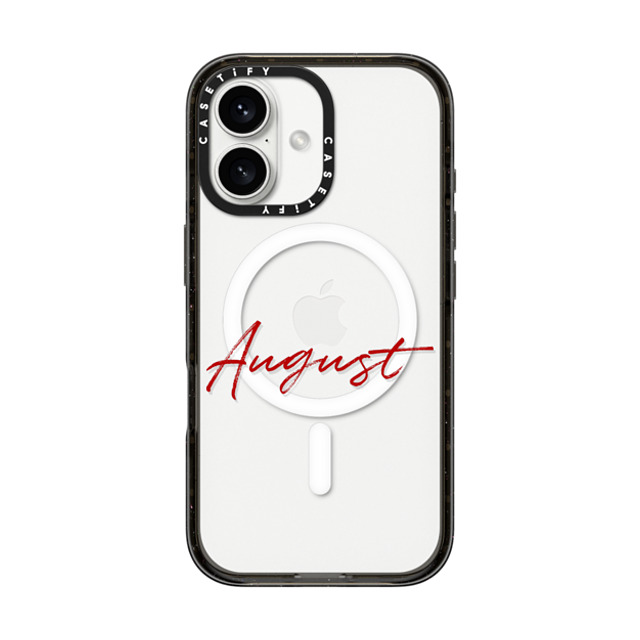 CASETiFY iPhone 16 ケース ブラック インパクトケース MagSafe対応 Custom Case - August