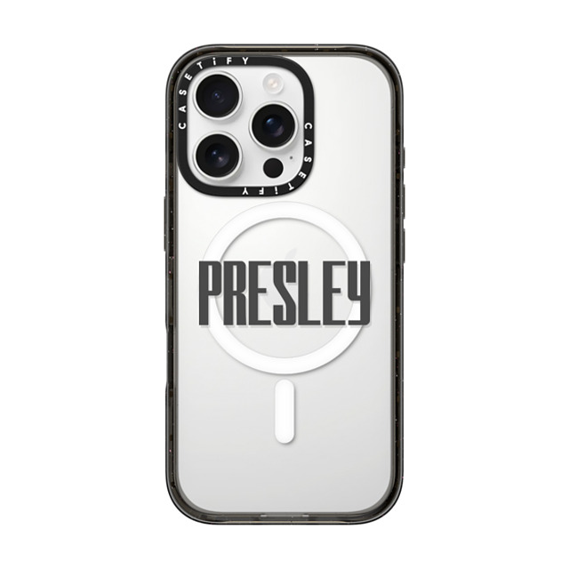 CASETiFY iPhone 16 Pro ケース ブラック インパクトケース MagSafe対応 Custom Case - Presley