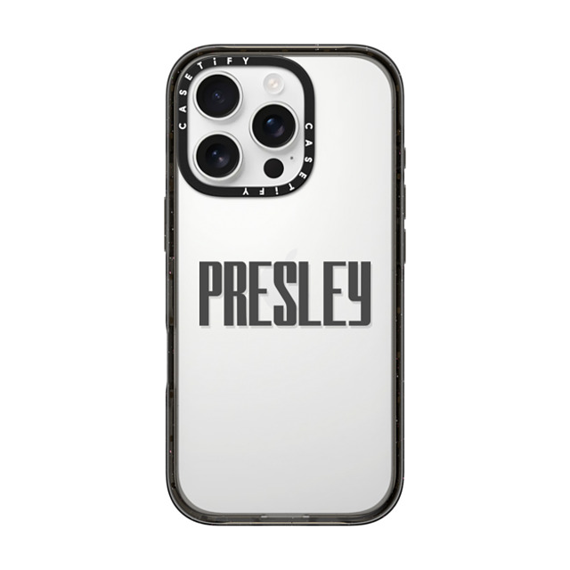 CASETiFY iPhone 16 Pro ケース ブラック インパクトケース Custom Case - Presley