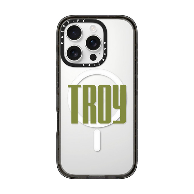 CASETiFY iPhone 16 Pro ケース ブラック インパクトケース MagSafe対応 Custom Case - Troy