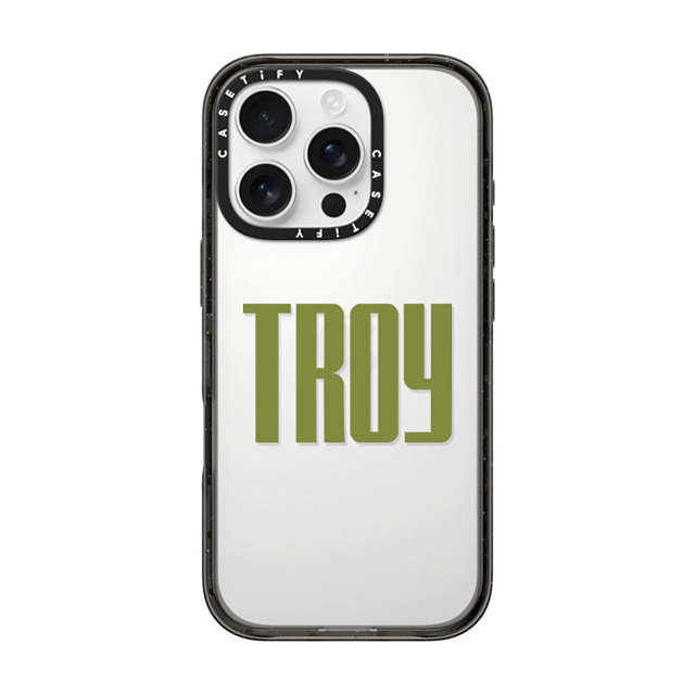 CASETiFY iPhone 16 Pro ケース ブラック インパクトケース Custom Case - Troy