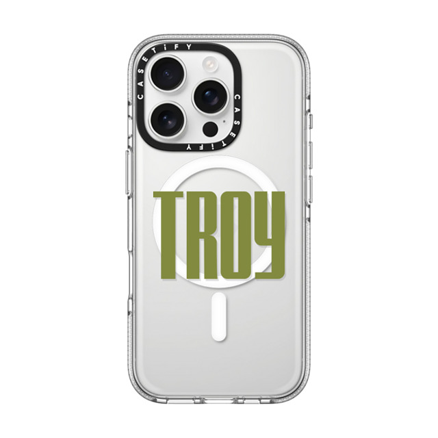 CASETiFY iPhone 16 Pro ケース クリア クリア ケース MagSafe対応 Custom Case - Troy