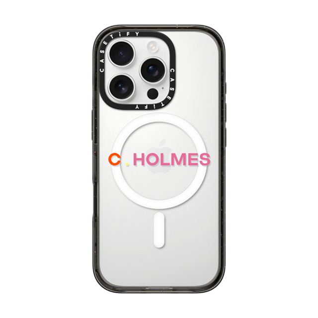 CASETiFY iPhone 16 Pro ケース ブラック インパクトケース MagSafe対応 Custom Case - C. Holmes