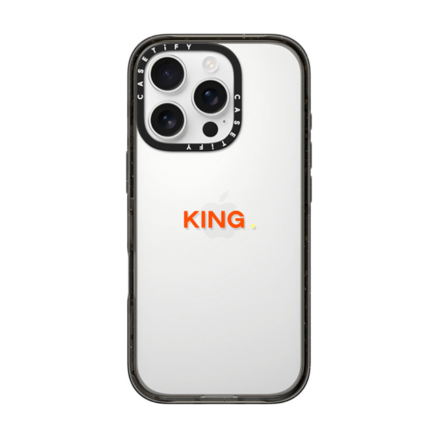 CASETiFY iPhone 16 Pro ケース ブラック インパクトケース Custom Case - King.