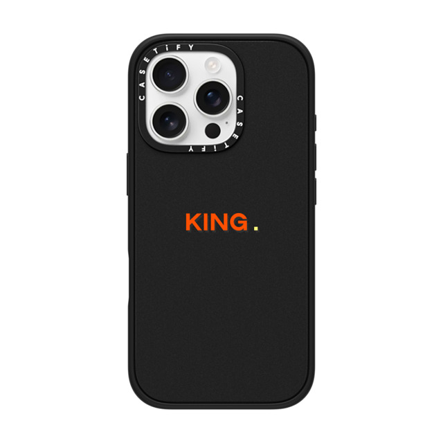 CASETiFY iPhone 16 Pro ケース マットブラック インパクトケース Custom Case - King.