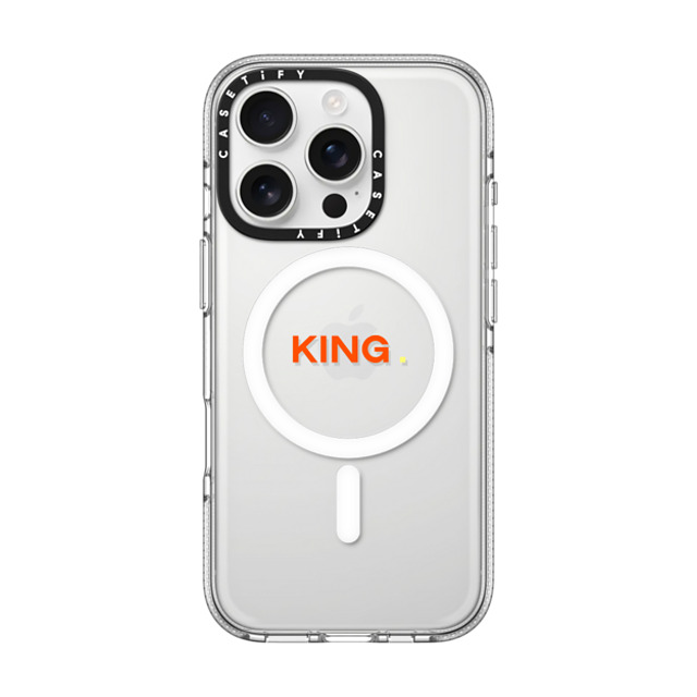 CASETiFY iPhone 16 Pro ケース クリア クリア ケース MagSafe対応 Custom Case - King.