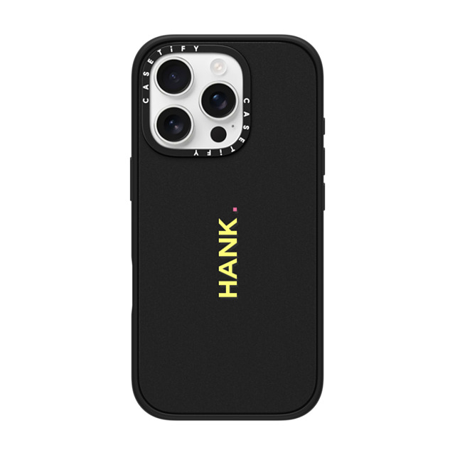 CASETiFY iPhone 16 Pro ケース マットブラック インパクトケース MagSafe対応 Custom Case - Hank.