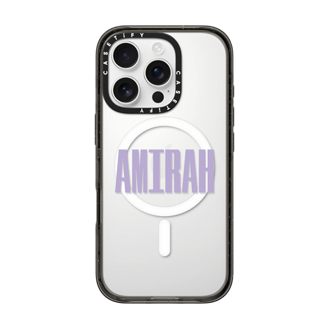 CASETiFY iPhone 16 Pro ケース ブラック インパクトケース MagSafe対応 Custom Case - Amirah