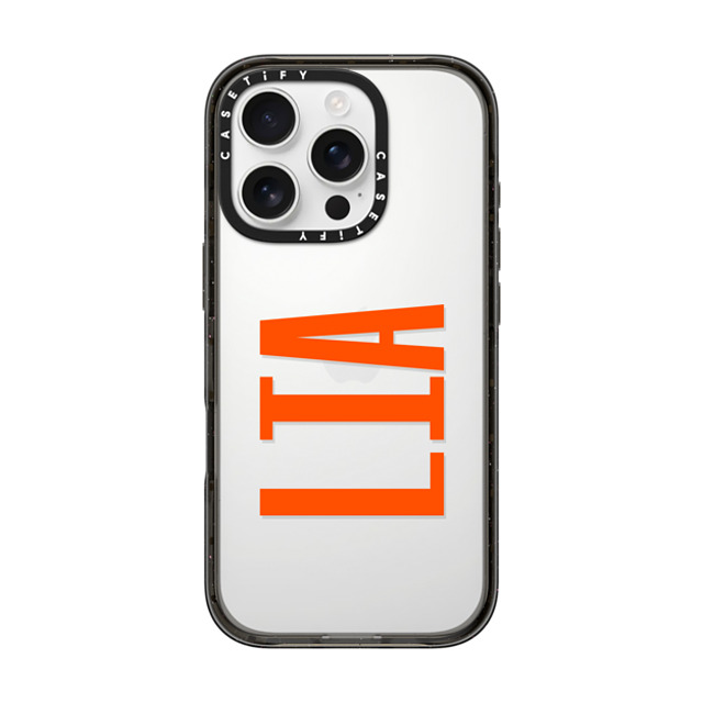 CASETiFY iPhone 16 Pro ケース ブラック インパクトケース Custom Case - Lia