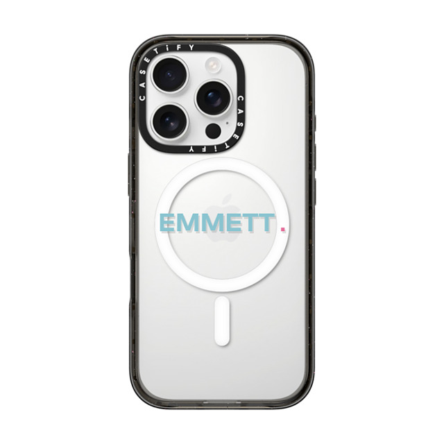 CASETiFY iPhone 16 Pro ケース ブラック インパクトケース MagSafe対応 Custom Case - Emmett.