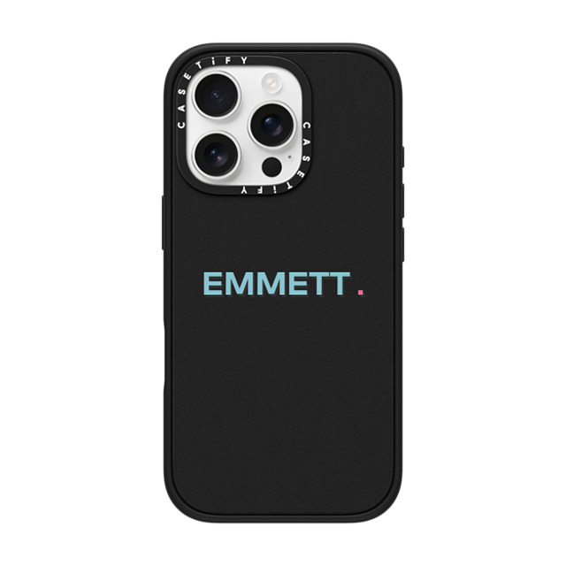 CASETiFY iPhone 16 Pro ケース マットブラック インパクトケース MagSafe対応 Custom Case - Emmett.