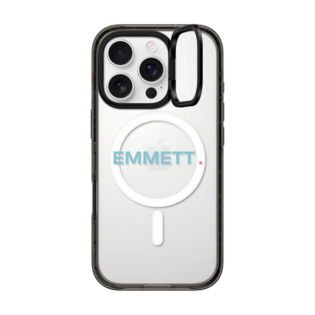 CASETiFY iPhone 16 Pro ケース ブラック インパクトリングスタンドケース MagSafe対応 Custom Case - Emmett.