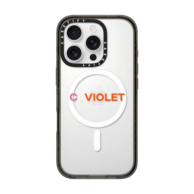 CASETiFY iPhone 16 Pro ケース ブラック インパクトケース MagSafe対応 Custom Case - c. Violet