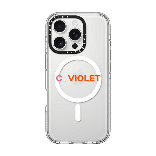 CASETiFY iPhone 16 Pro ケース クリア クリア ケース MagSafe対応 Custom Case - c. Violet