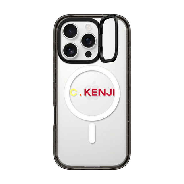 CASETiFY iPhone 16 Pro ケース ブラック インパクトリングスタンドケース MagSafe対応 Custom Case - c. Kenji