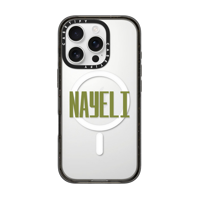 CASETiFY iPhone 16 Pro ケース ブラック インパクトケース MagSafe対応 Custom Case - Nayeli