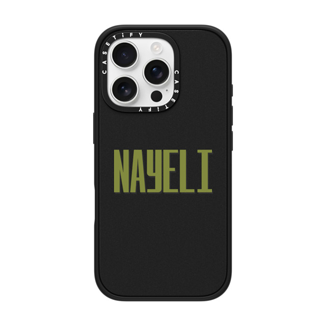 CASETiFY iPhone 16 Pro ケース マットブラック インパクトケース MagSafe対応 Custom Case - Nayeli