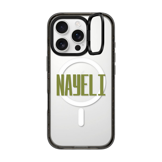 CASETiFY iPhone 16 Pro ケース ブラック インパクトリングスタンドケース MagSafe対応 Custom Case - Nayeli