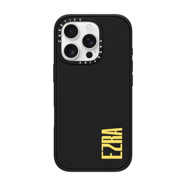 CASETiFY iPhone 16 Pro ケース マットブラック インパクトケース MagSafe対応 Custom Case - Ezra