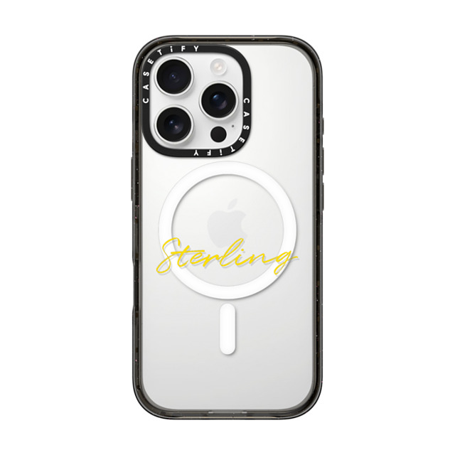 CASETiFY iPhone 16 Pro ケース ブラック インパクトケース MagSafe対応 Custom Case - Sterling