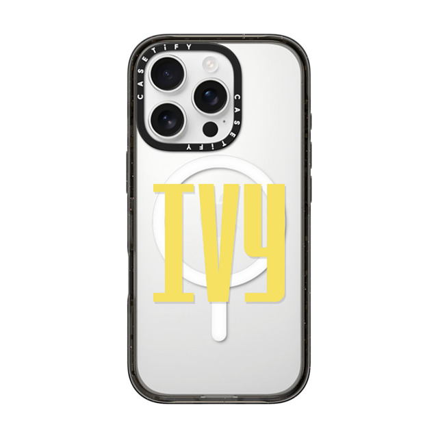 CASETiFY iPhone 16 Pro ケース ブラック インパクトケース MagSafe対応 Custom Case - Ivy