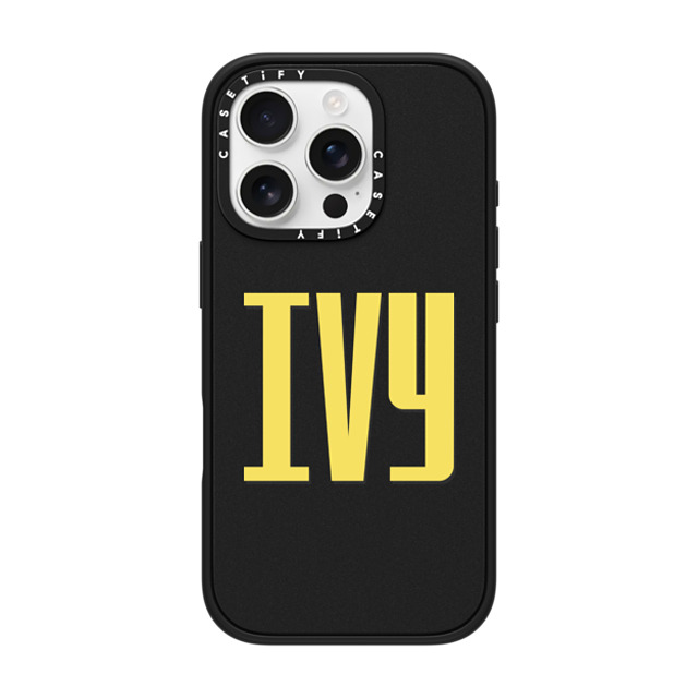 CASETiFY iPhone 16 Pro ケース マットブラック インパクトケース MagSafe対応 Custom Case - Ivy