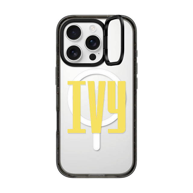 CASETiFY iPhone 16 Pro ケース ブラック インパクトリングスタンドケース MagSafe対応 Custom Case - Ivy