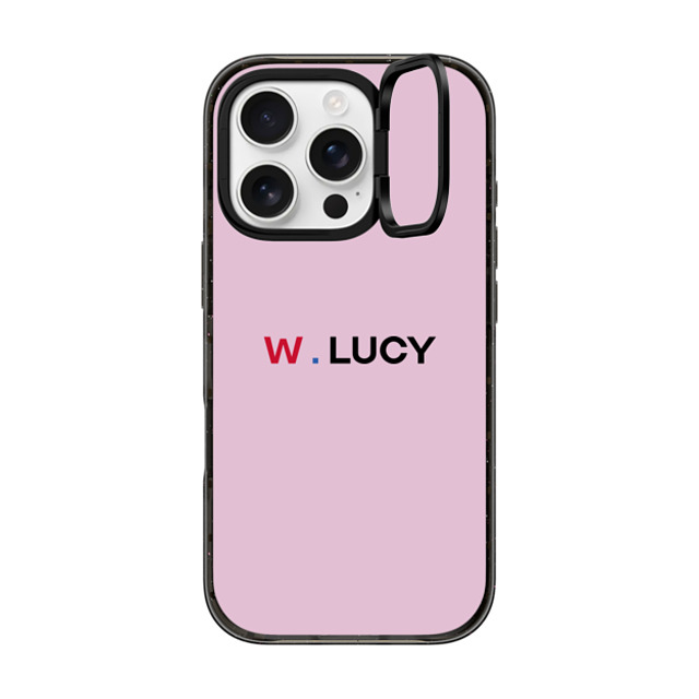 CASETiFY iPhone 16 Pro ケース ブラック インパクトリングスタンドケース MagSafe対応 Custom Case - w. Lucy