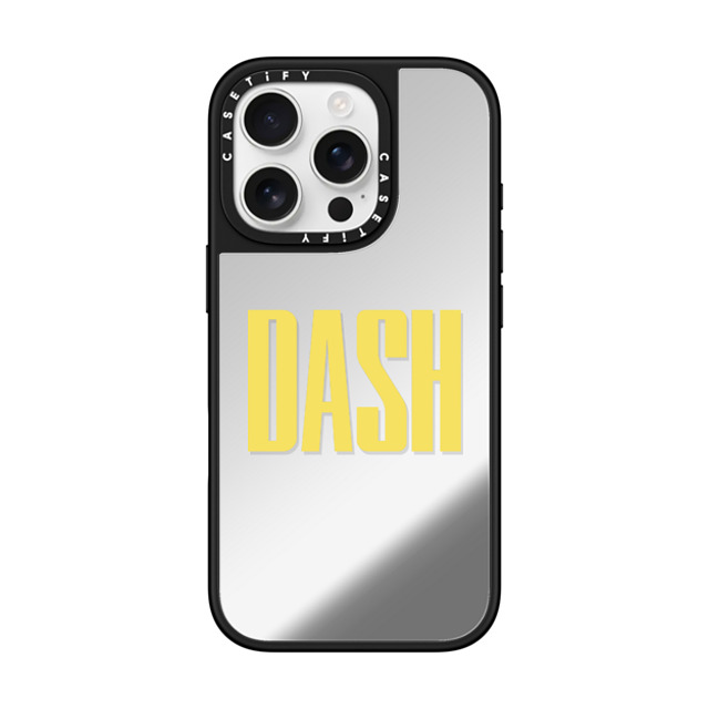 CASETiFY iPhone 16 Pro ケース Silver on Black ミラーケース MagSafe対応 Custom Case - Dash