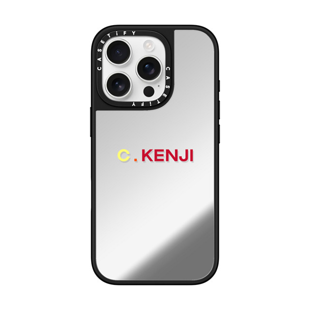 CASETiFY iPhone 16 Pro ケース Silver on Black ミラーケース MagSafe対応 Custom Case - c. Kenji