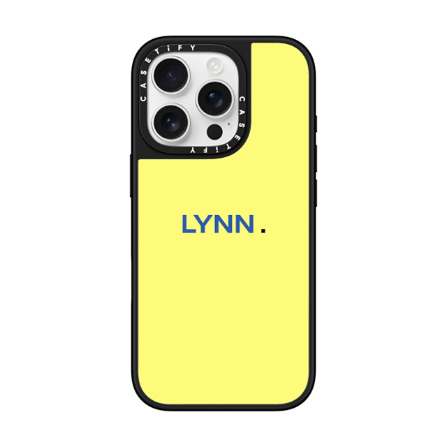 CASETiFY iPhone 16 Pro ケース Silver on Black ミラーケース MagSafe対応 Custom Case - Lynn.