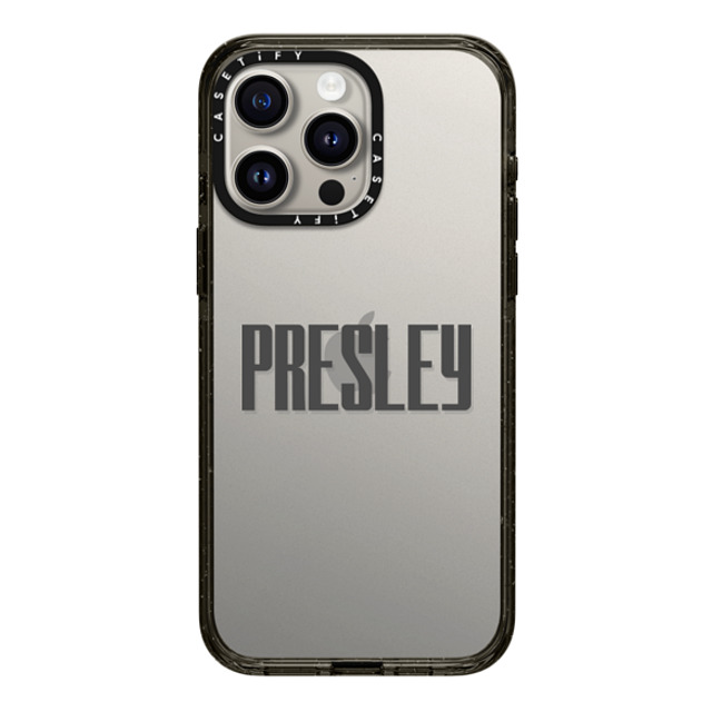 CASETiFY iPhone 15 Pro Max ケース ブラック インパクトケース Custom Case - Presley