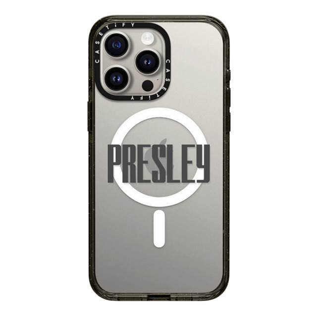 CASETiFY iPhone 15 Pro Max ケース ブラック インパクトケース MagSafe対応 Custom Case - Presley