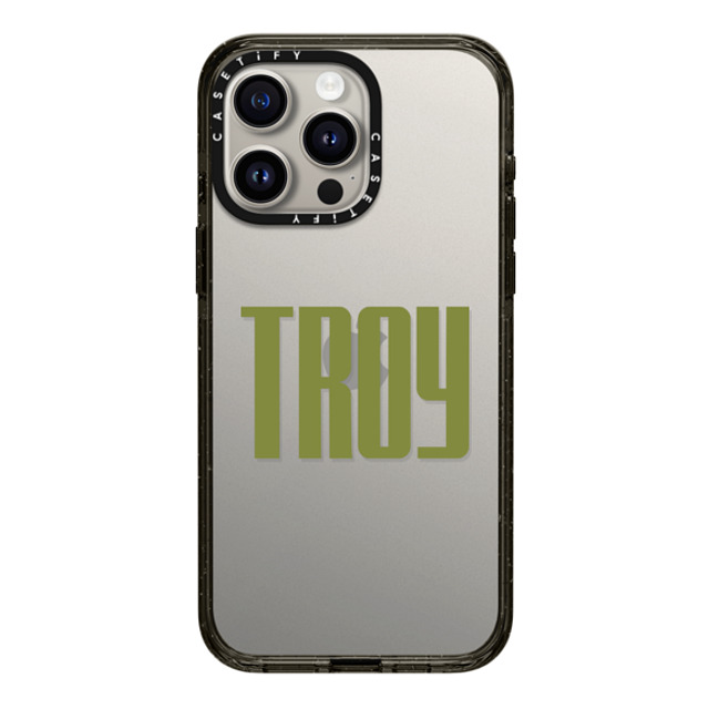 CASETiFY iPhone 15 Pro Max ケース ブラック インパクトケース Custom Case - Troy