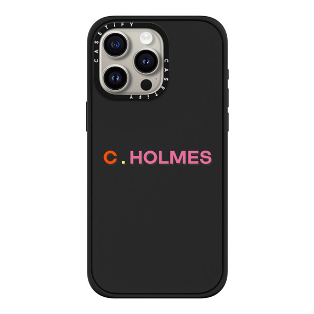 CASETiFY iPhone 15 Pro Max ケース マットブラック インパクトケース MagSafe対応 Custom Case - C. Holmes