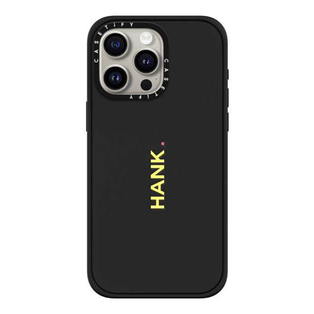 CASETiFY iPhone 15 Pro Max ケース マットブラック インパクトケース MagSafe対応 Custom Case - Hank.